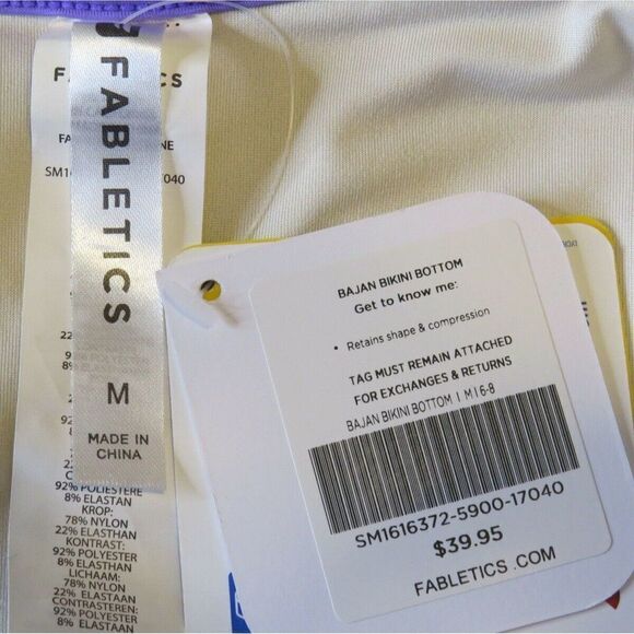 𝅺nwt Fabletics Bajan Purple Bikini Bottom M $40 - Picture 4 of 4